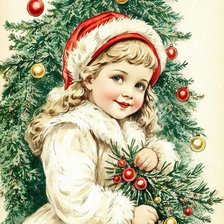 Схема вышивки «снегурочка»