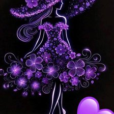 Схема вышивки «Mujer violeta»