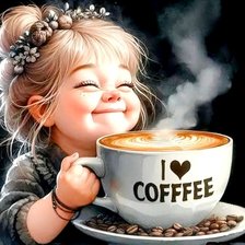 Схема вышивки «Для влюблённых ... в кофе!»