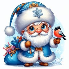 Схема вышивки «дед мороз»