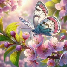 Схема вышивки «Солнце и бабочка»