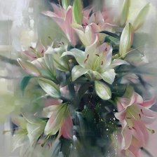 Схема вышивки «нежнейшие лилии»