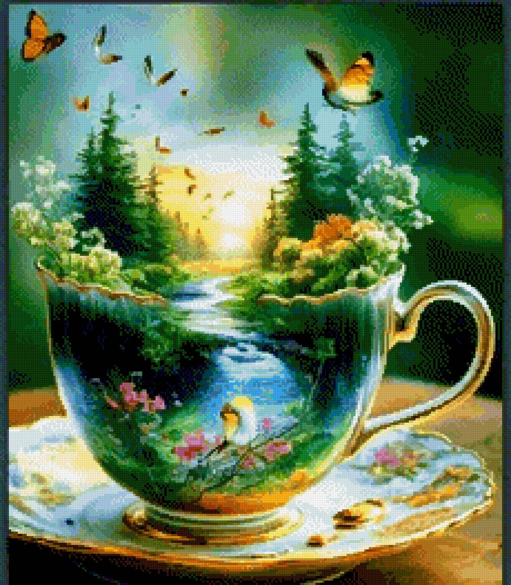 Кружка - лес - предпросмотр