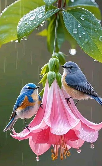 Под дождем - природа - оригинал