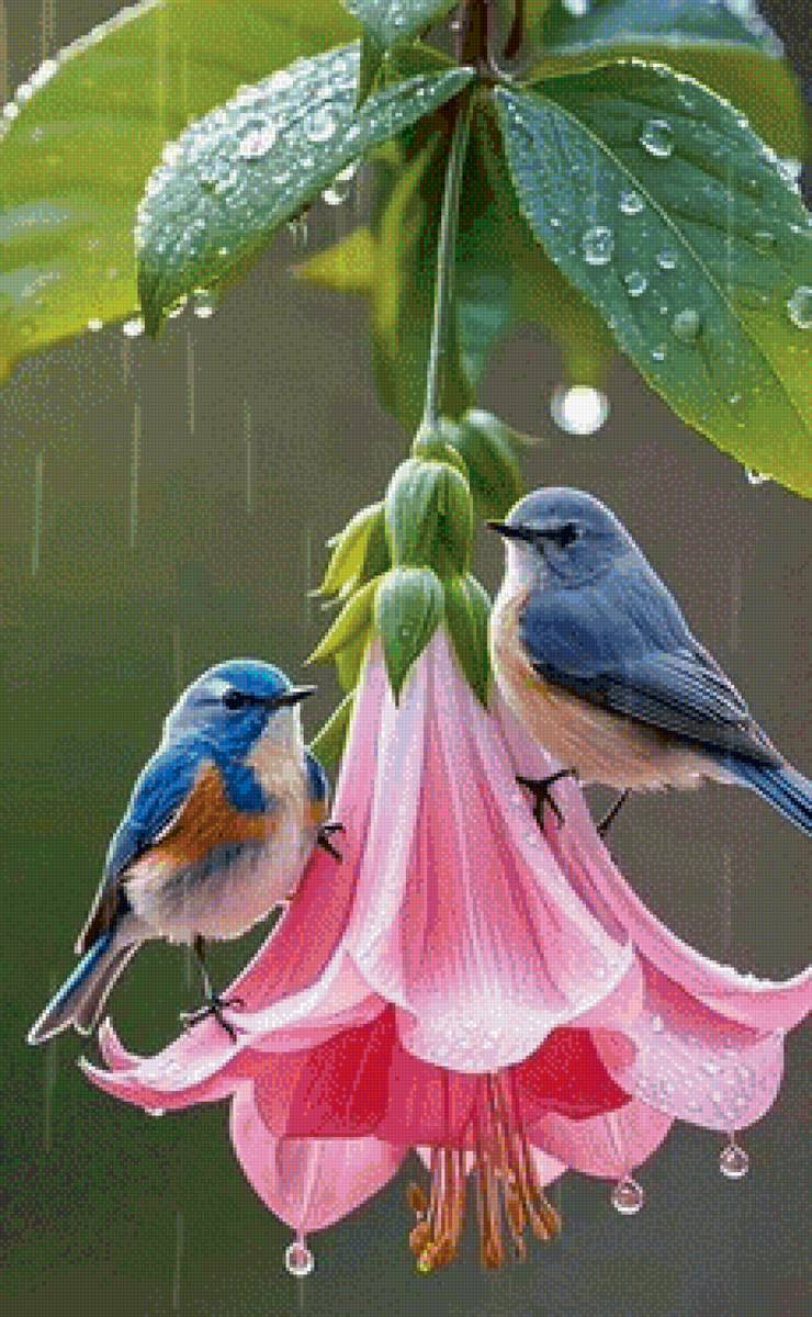 Под дождем - природа - предпросмотр