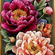 Схема вышивки «цветы»