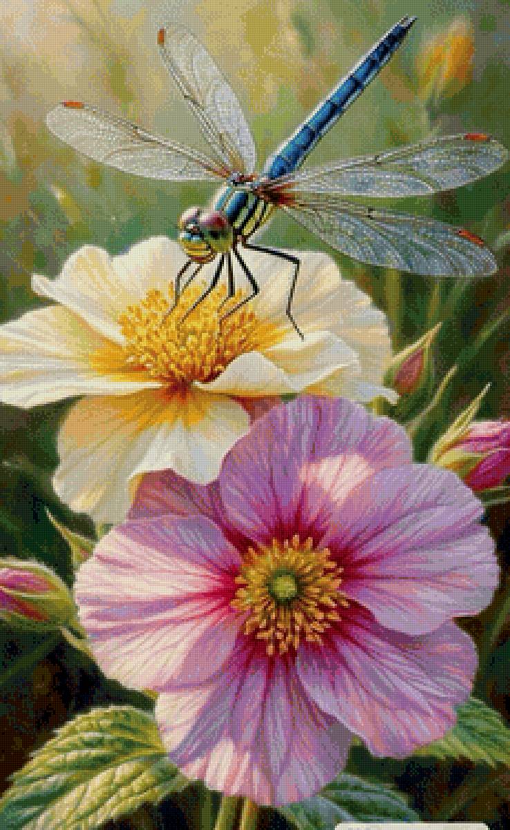 Стрекоза - пейзаж - предпросмотр