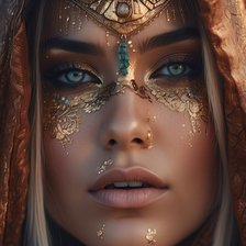 Схема вышивки «Девушка в платке»