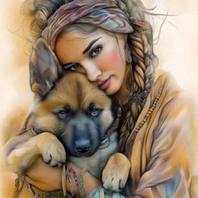 Схема вышивки «женский образ»