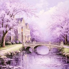 Схема вышивки «Сиреневый сон...»