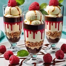 Схема вышивки «Мороженое🍦 и малина»