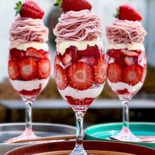 Схема вышивки «Клубника со сливками»