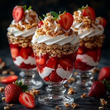 Схема вышивки «Клубничный десерт🍰»