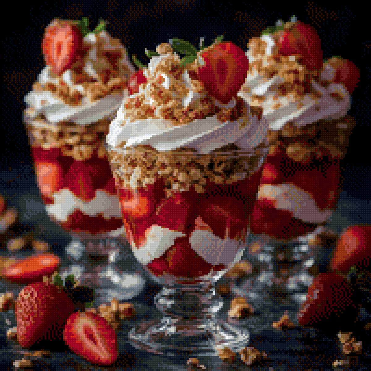 Клубничный десерт🍧 - еда, десерт - предпросмотр