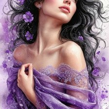 Схема вышивки «Joven de morado»