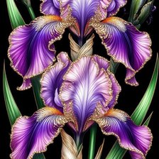 Схема вышивки «Ирисы»