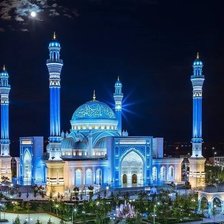 Схема вышивки «Мечеть Гордость мусульман (ночью)»