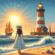 Схема вышивки «Море»