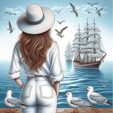 Схема вышивки «Море»