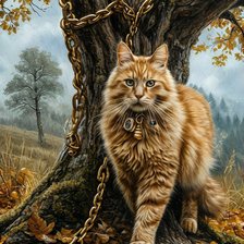 Схема вышивки «Рыжий кот»