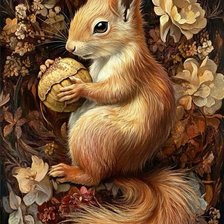 Схема вышивки «Белочка»