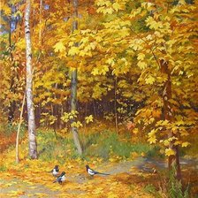 Схема вышивки «Осенний пейзаж»