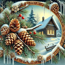 Схема вышивки «Времена года.Зима»