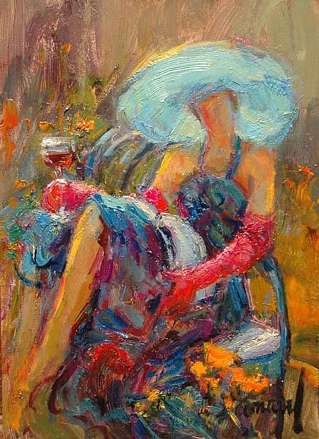 №2894205 - лето девушка сад вино - оригинал