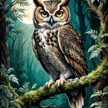 Схема вышивки «сова»