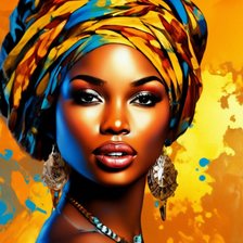 Схема вышивки «Афро 2»