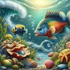 Схема вышивки «рыбки»