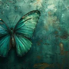 Схема вышивки «красивая бабочка бирюза»