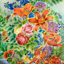 Схема вышивки «Лилии»