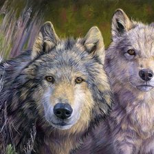 Схема вышивки «Двое. Люси Билодау»