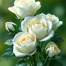 Схема вышивки «Белые розы»