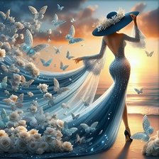 Схема вышивки «Dama elegan53»