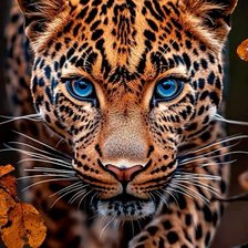 Схема вышивки «леопард 8»