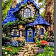 Схема вышивки «Лес»