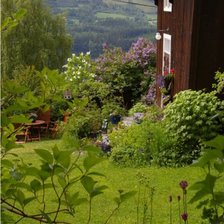 Схема вышивки «Цветники и горы»