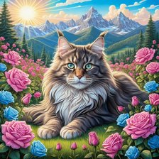 Схема вышивки «кошки»