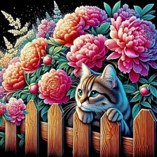 Схема вышивки «котик»