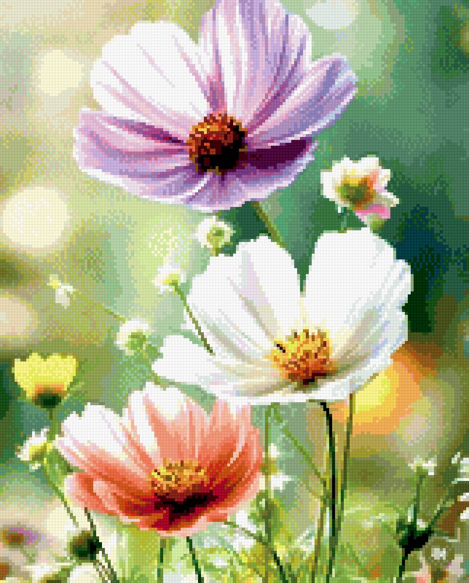 Цветы полевые - природа лето, цветы - предпросмотр