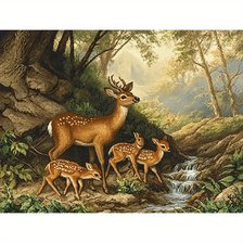 Схема вышивки «Оленья тропа»