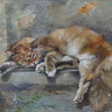 Схема вышивки «Рыжий кот. Оксана Кравченко»