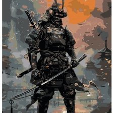 Схема вышивки «Самурай»