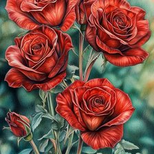 Схема вышивки «розы»