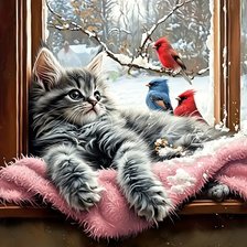 Схема вышивки «беспокойные соседи»