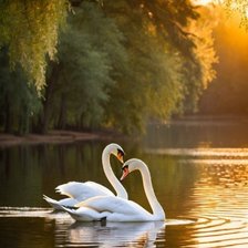 Схема вышивки «Лебеди»