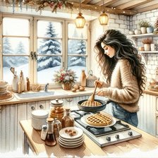 Схема вышивки «Девушка»