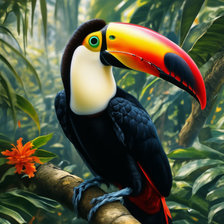 Схема вышивки «тукан»